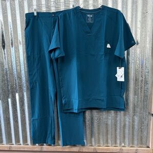 WonderWink-Mens Scrub Set-Caribbean Large Top/Pant